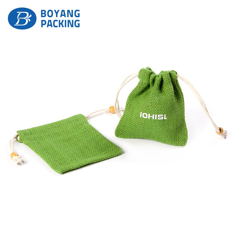 Customized color jute drawstring gift pouch Customized color jute drawstring gift pouch
