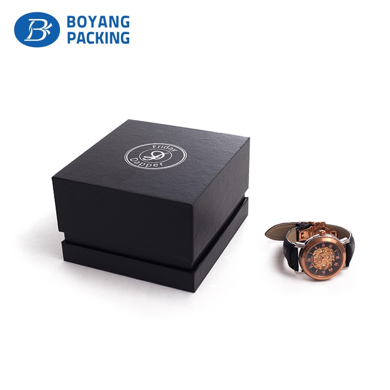 custom black paper watch box wholesale