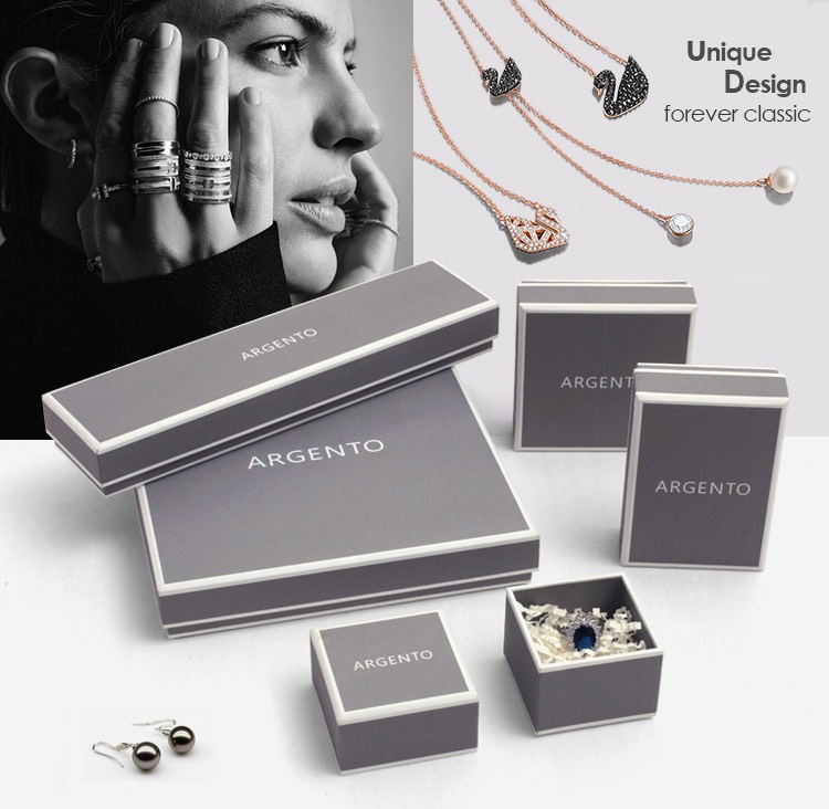 Perfect grey cardboard jewelry box Perfect grey cardboard jewelry box