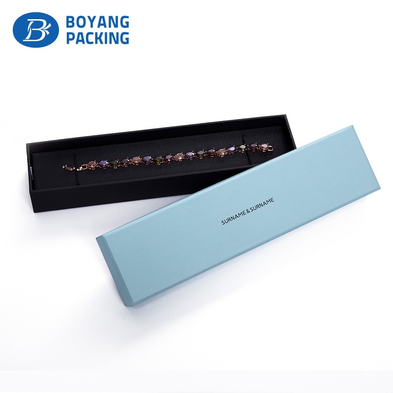 Beautiful blue paper necklace boxes wholesale