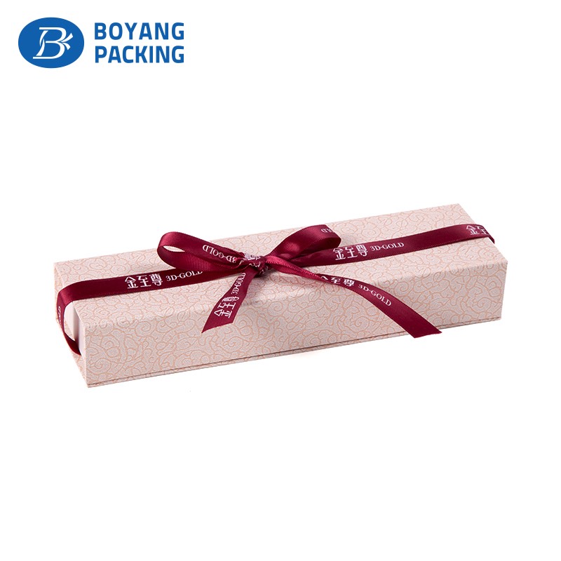 Ribbon decorated paper jewelry packaging manufacturers