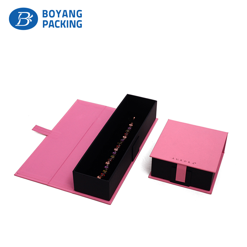 Uniquely designed paper pink jewelry box factory