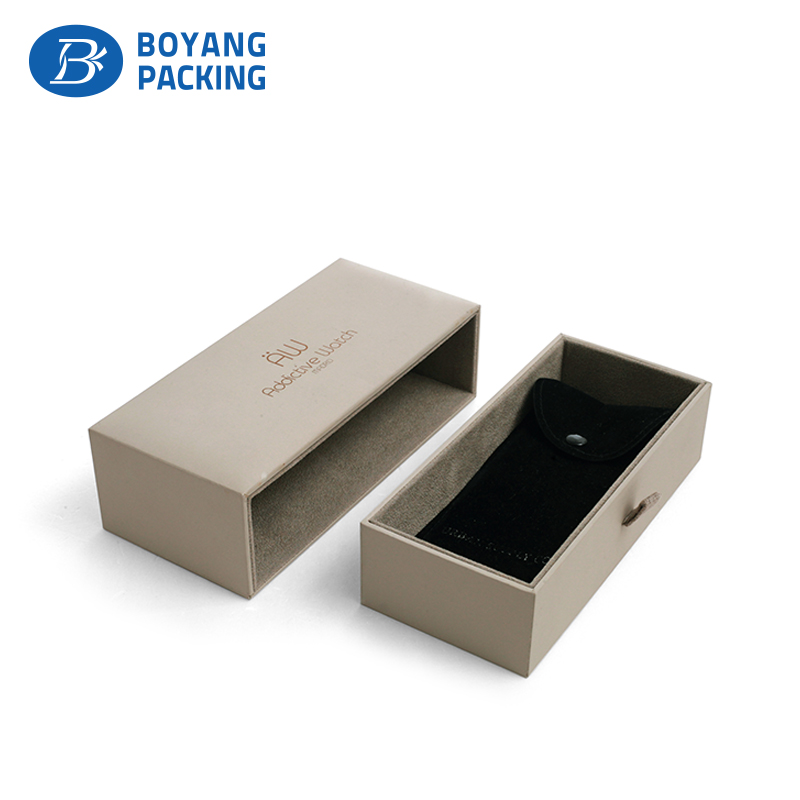Grey drawer style jewellery watch box factory