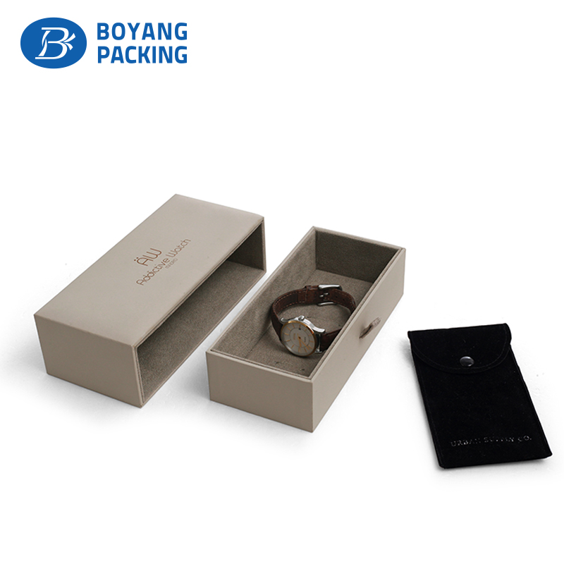 Grey drawer style jewellery watch box factory