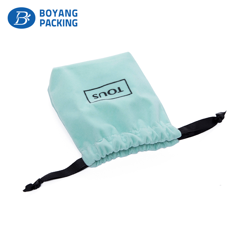 Velvet drawstring bags, custom printed velvet pouch factory