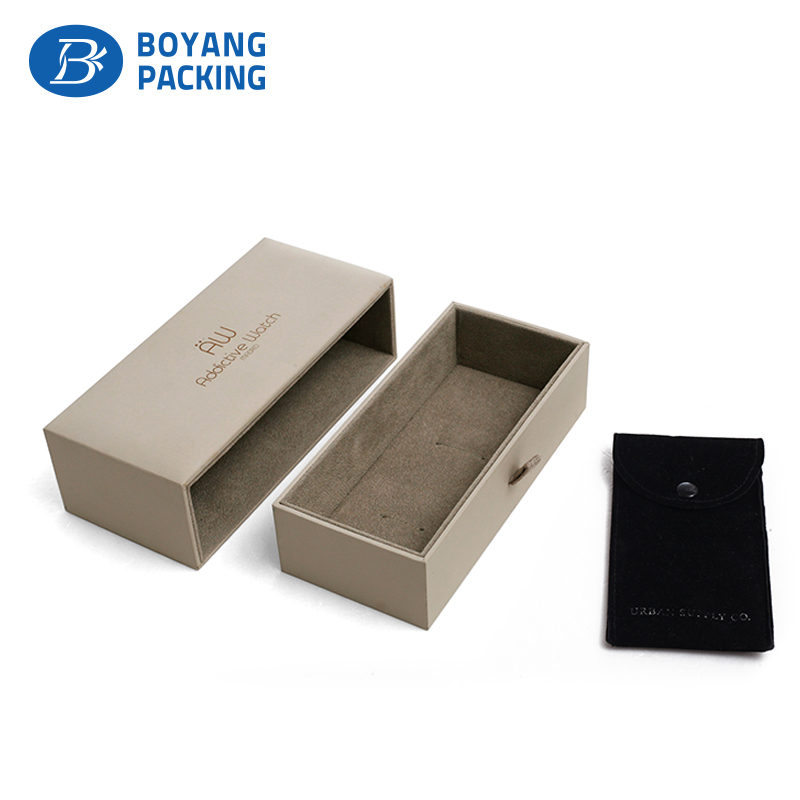 Grey plastic watch box, watch packaging box factory