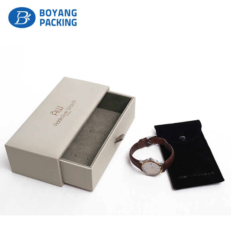 Grey plastic watch box, watch packaging box factory