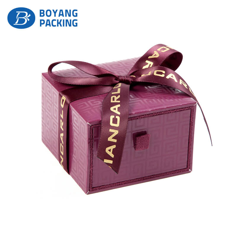 Customized jewelry drawer type paper box, jewelry box factory