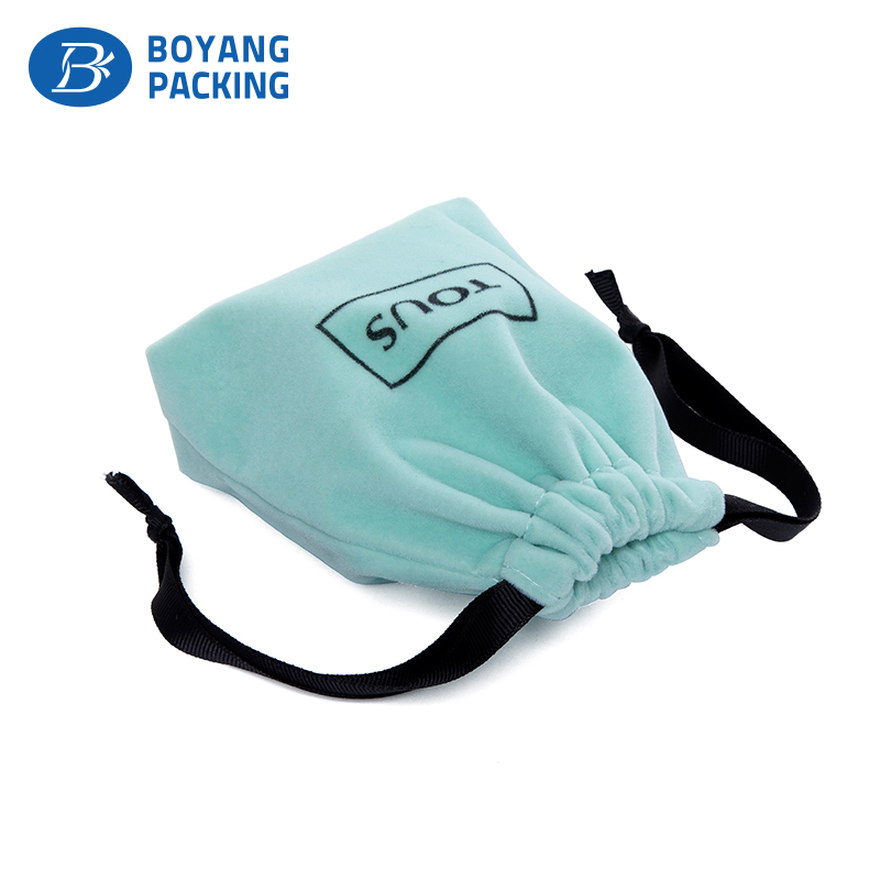 Velvet drawstring bags, custom velvet pouch with drawstring factory