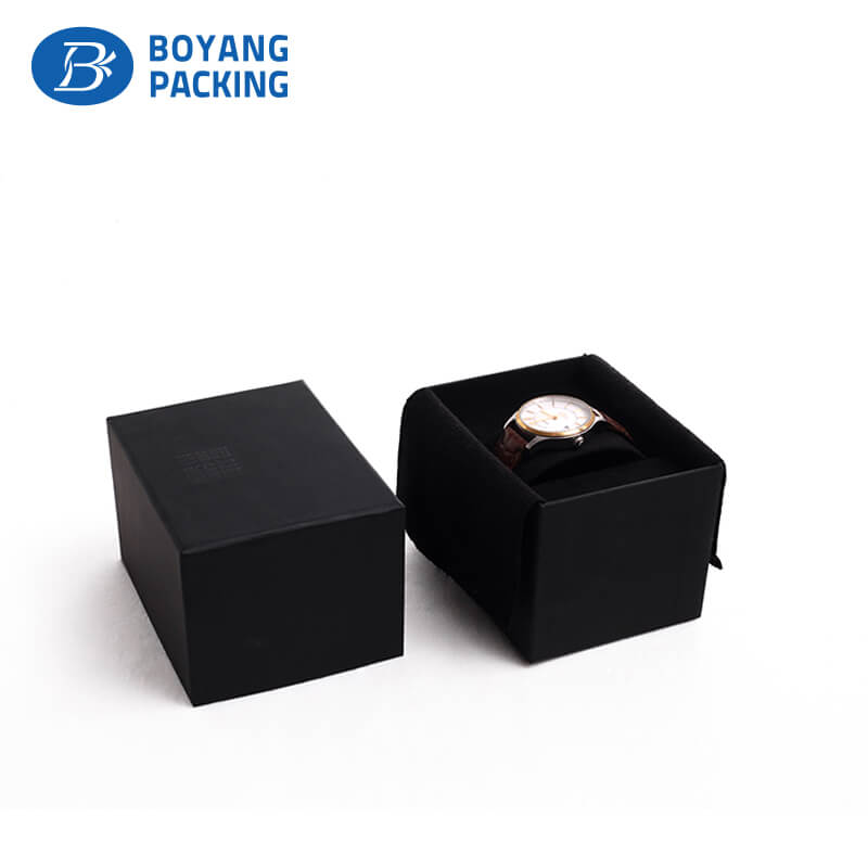 Authentic custom watch box wholesale，custom black paper watch boxes