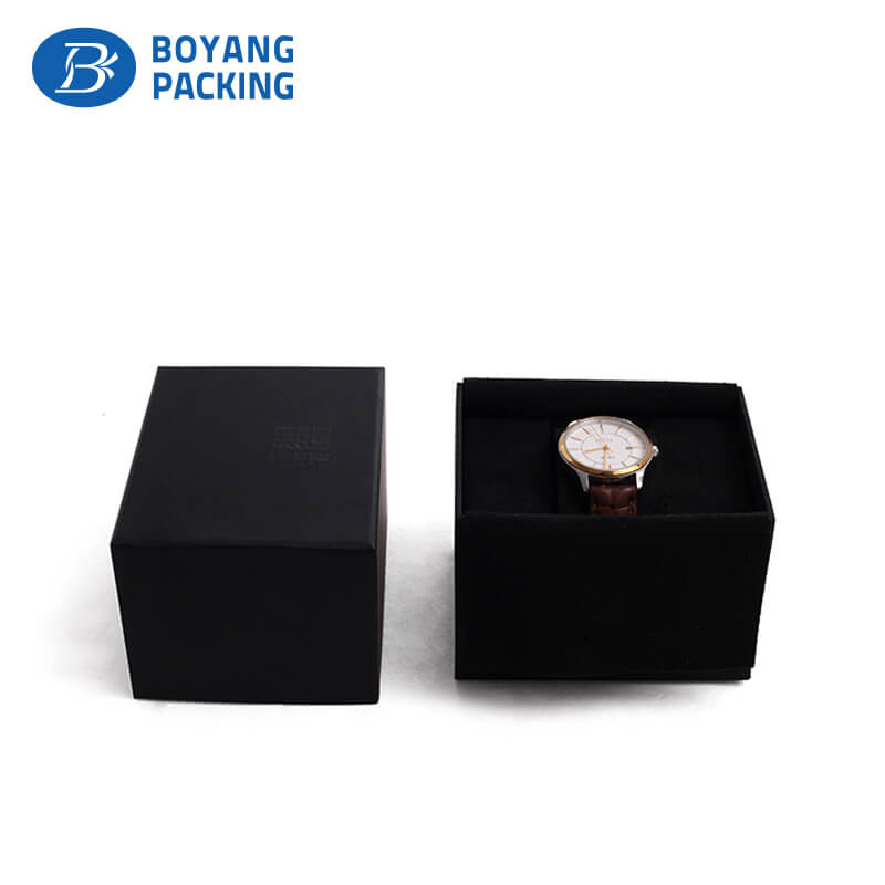 Authentic custom watch box wholesale，custom black paper watch boxes