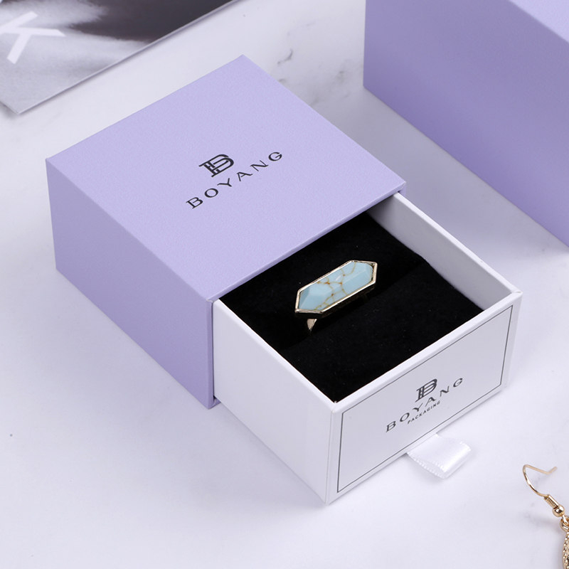Wholesale Customized Logo High Quality Fashion Pepper Jewellery Ring Box For Jewelry Gift Set