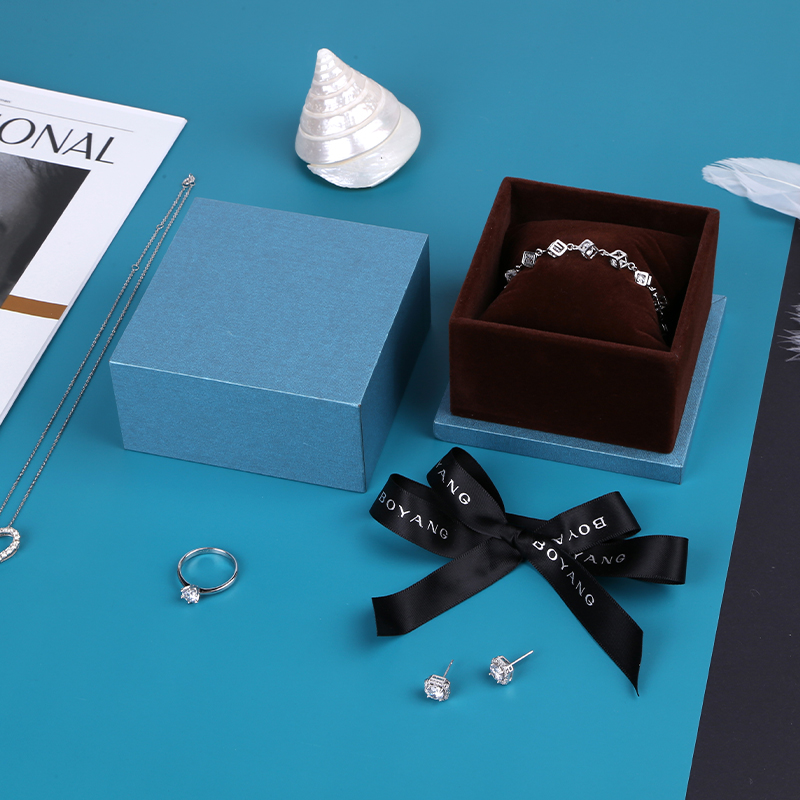 Custom Small logo Luxury Printed Display High End Ring Box Jewelry Storage Packaging Box