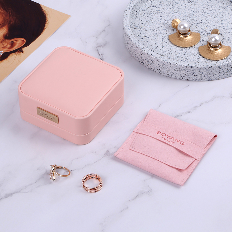 Factory Customized Logo High Quality Recycle Case Luxury Plastic Clamshell Girls Display Jewelry Ring Box