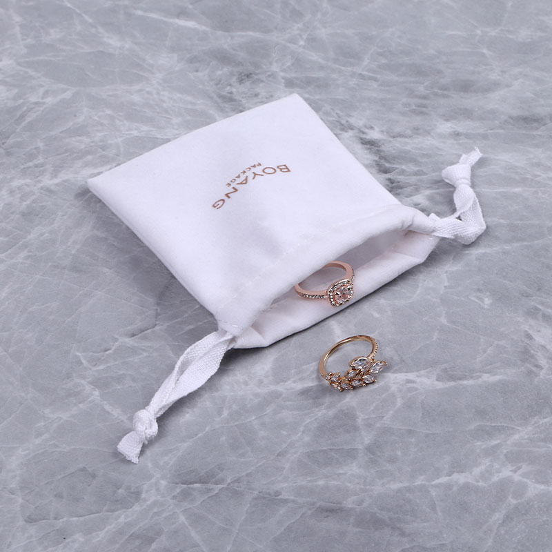 High Quality Custom Logo Small Jewellery Packaging Small Mini Velvet Drawstring Pouch Bag