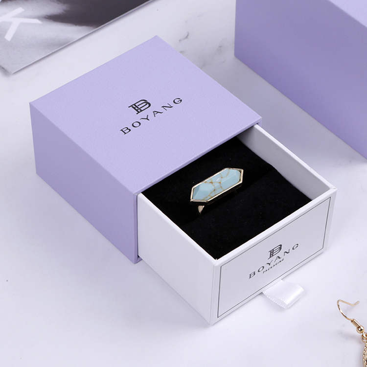 Wholesale Customized Logo High Quality Fashion Pepper Jewellery Ring Box For Jewelry Gift Set