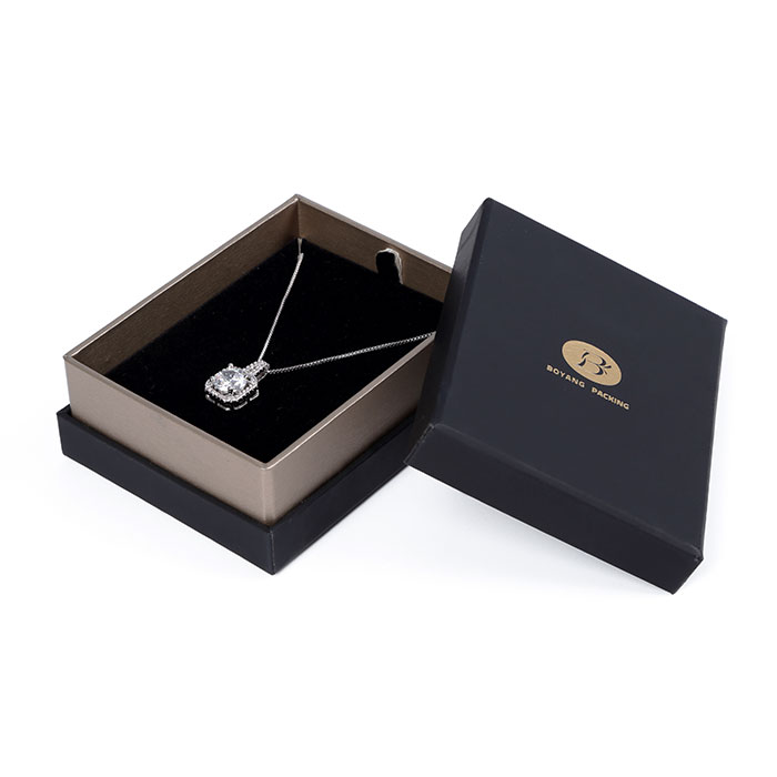 Custom black jewelry boxes wholesale necklace boxes