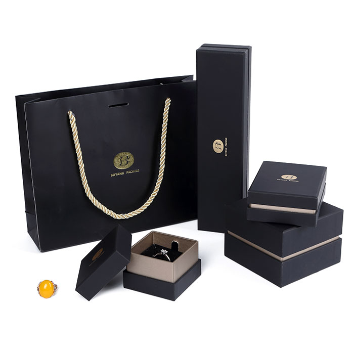 Custom black jewelry boxes wholesale necklace boxes