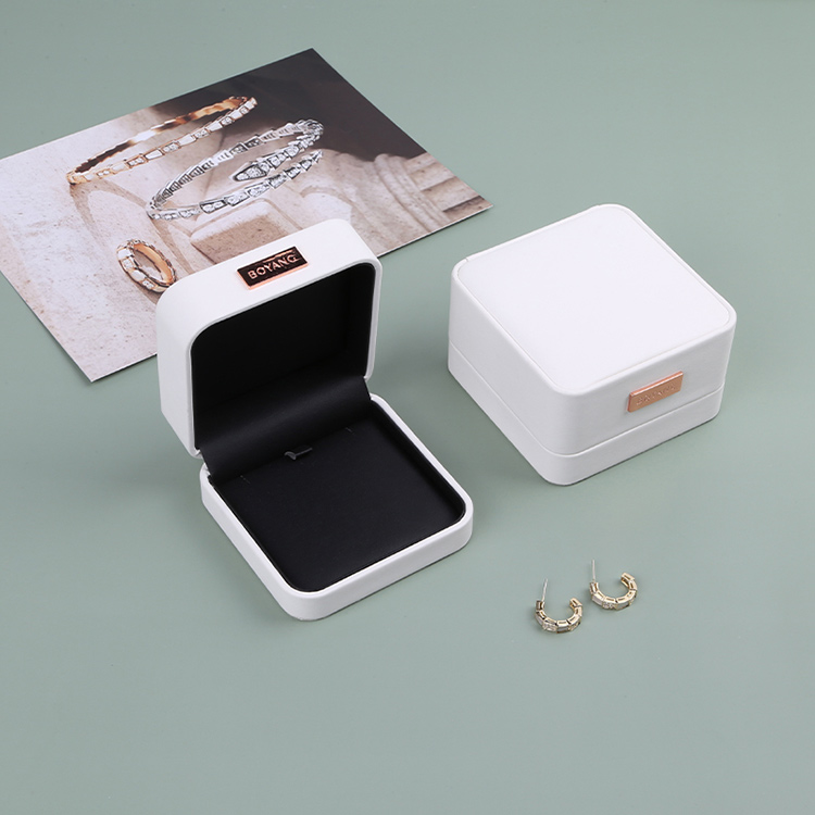 Fancy white custom bangle box designs packaging with private label
