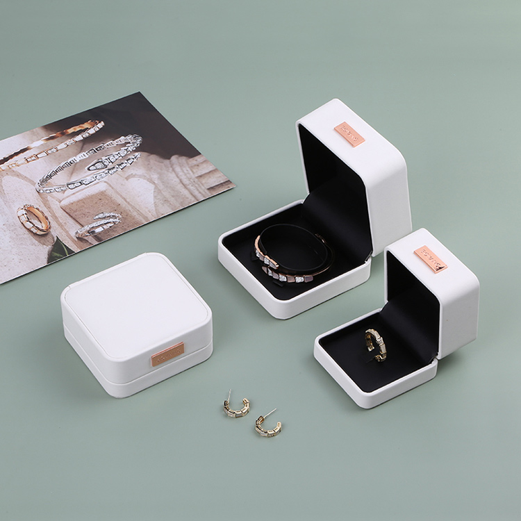 Custom unique luxury engagement ring gift plastic leather boxes for proposal