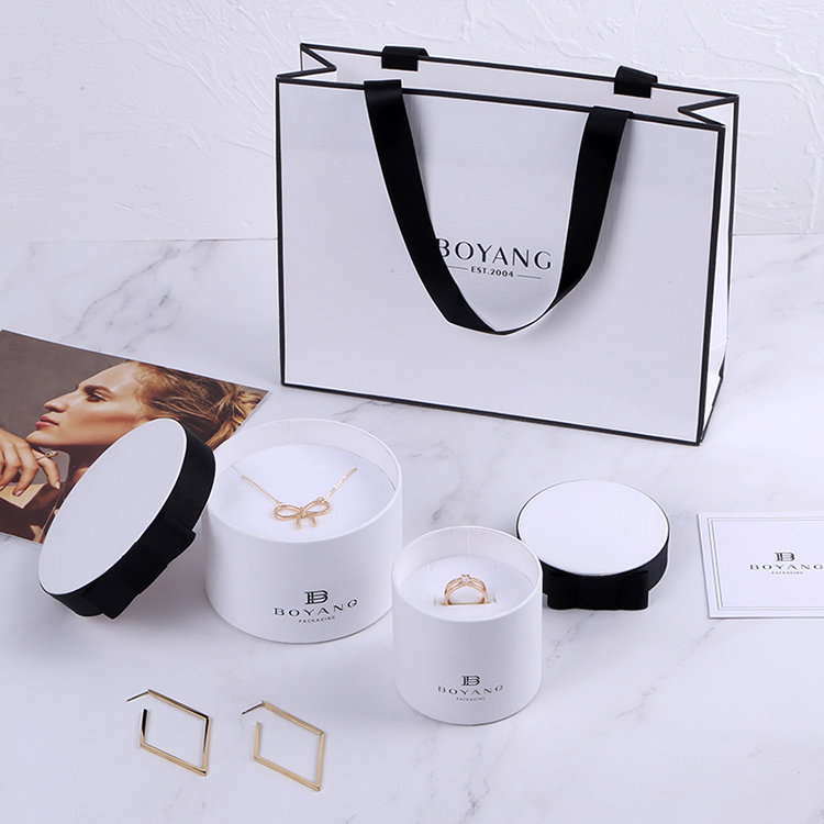New design eco jewellery packaging luxury custom bracelet round box gift
