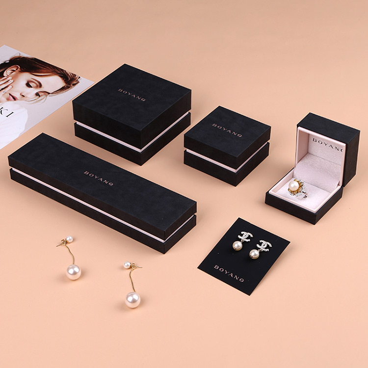 New style fancy black custom wedding ring box for ceremony