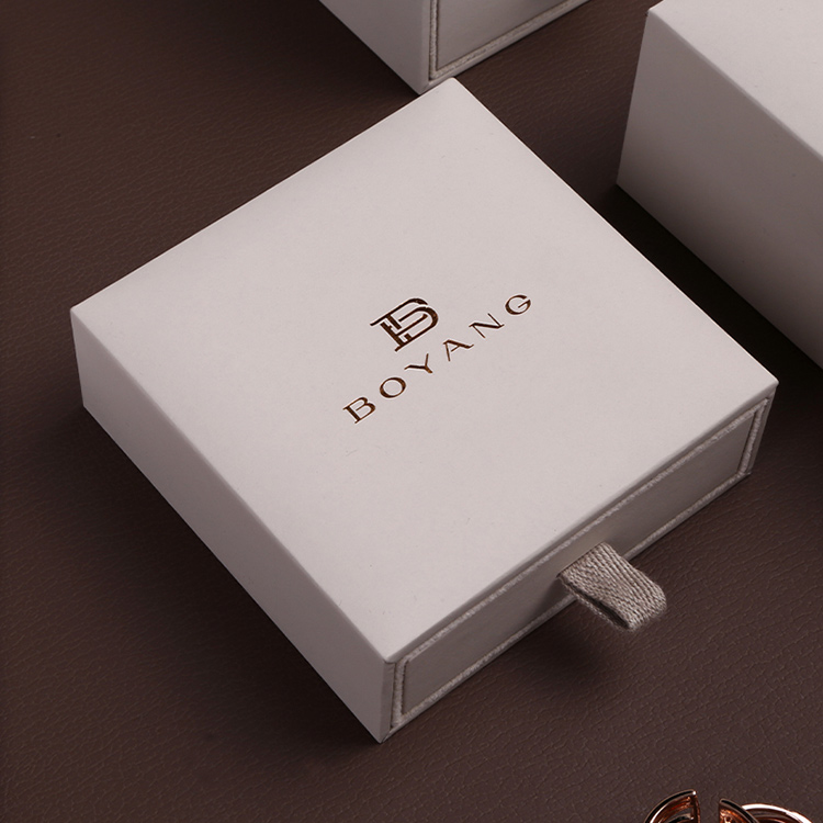 Sliding drawer paper cardboard custom gift pendant box packaging