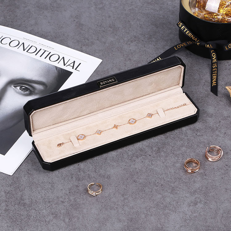 Wholesale black custom luxury bracelet gift boxes with logo