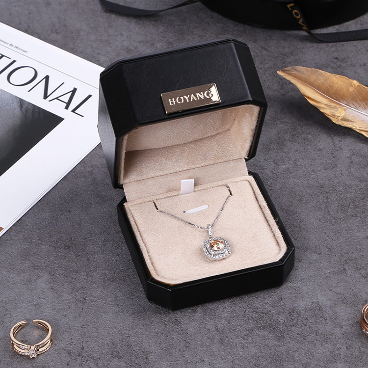 Romantic holiday black custom logo wedding ring gift box