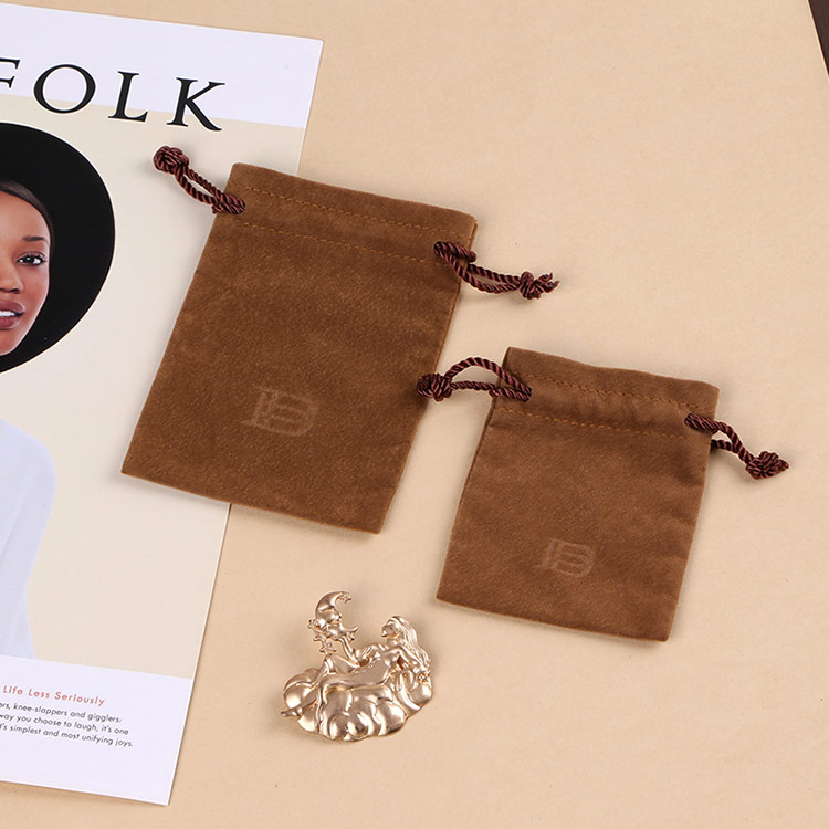 High end luxury custom small drawstring gift pouches jewelry bags