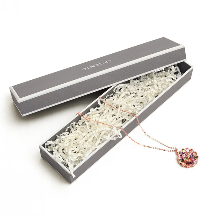 Premium black and white paper necklace and earring custom gift jewelry box