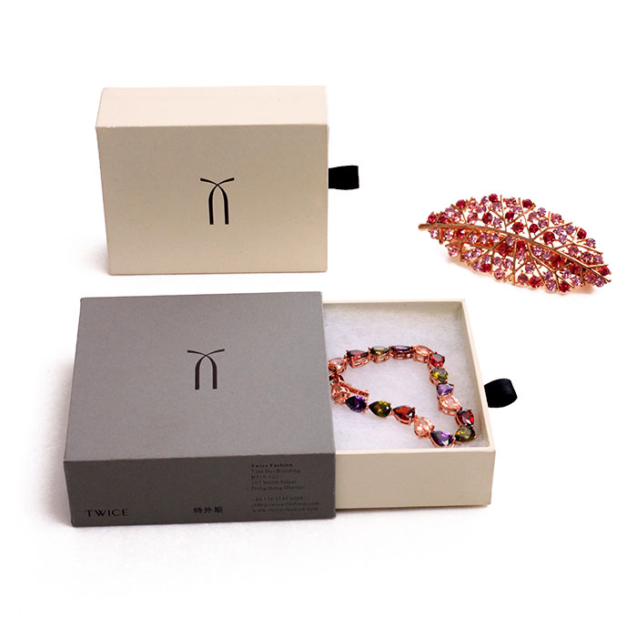Customized jewelry drawer type paper box, jewelry box factory