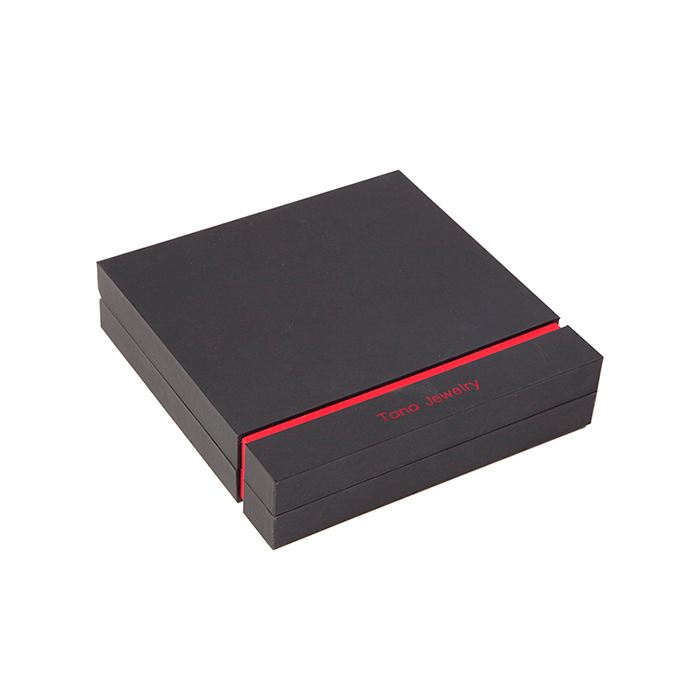 Customized jewelry box, black plastic jewelry box factory