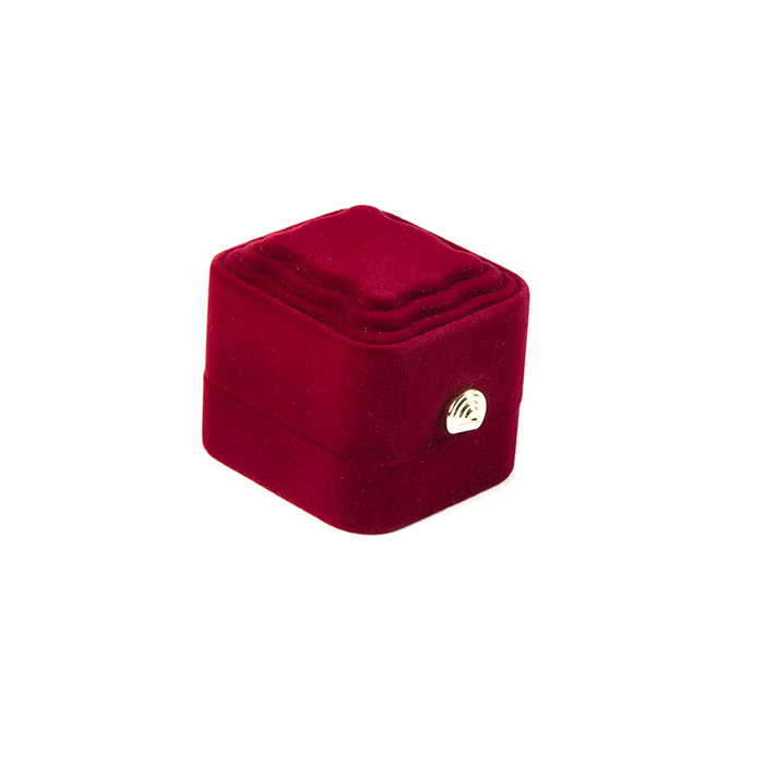 High quality red flocking necklace custom jewelry gift box