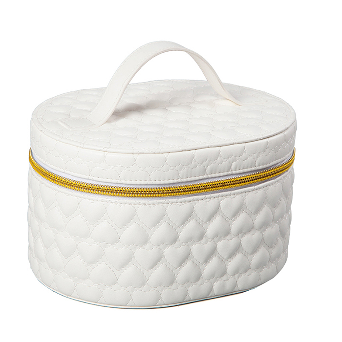 White and elegant custom leather jewellery box
