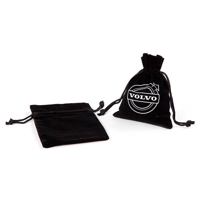 Wholesale logo printed velvet drawstring jewelry pouch