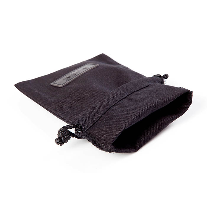 The custom black velvet pouch