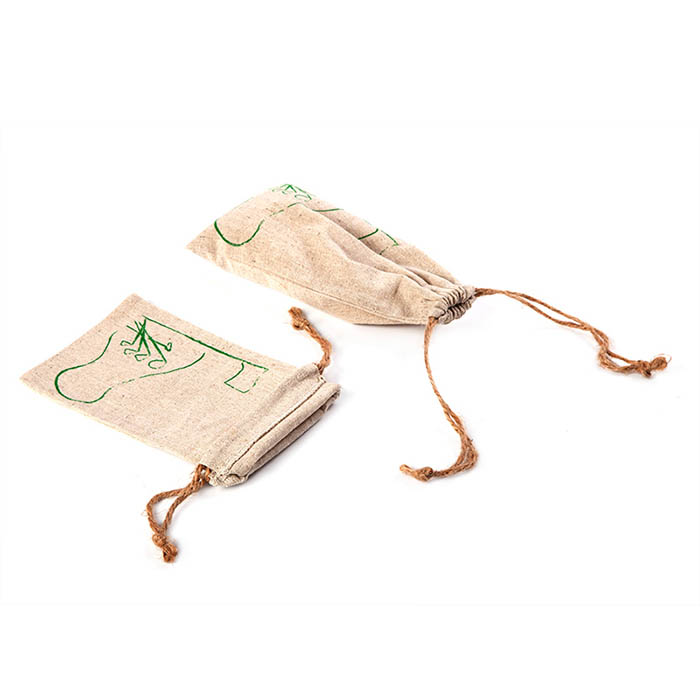 Logo customized linen drawstring gift bag