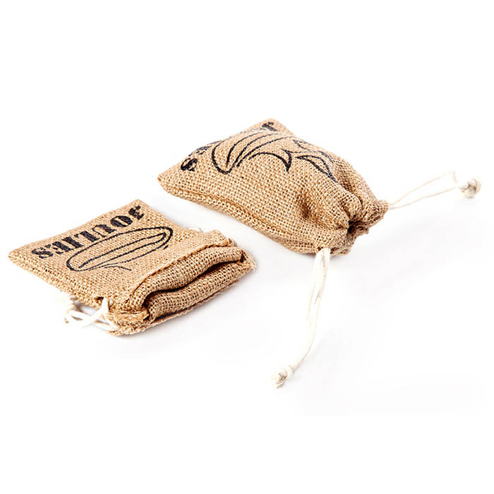 Factory wholesale cheap jute drawstring pouch