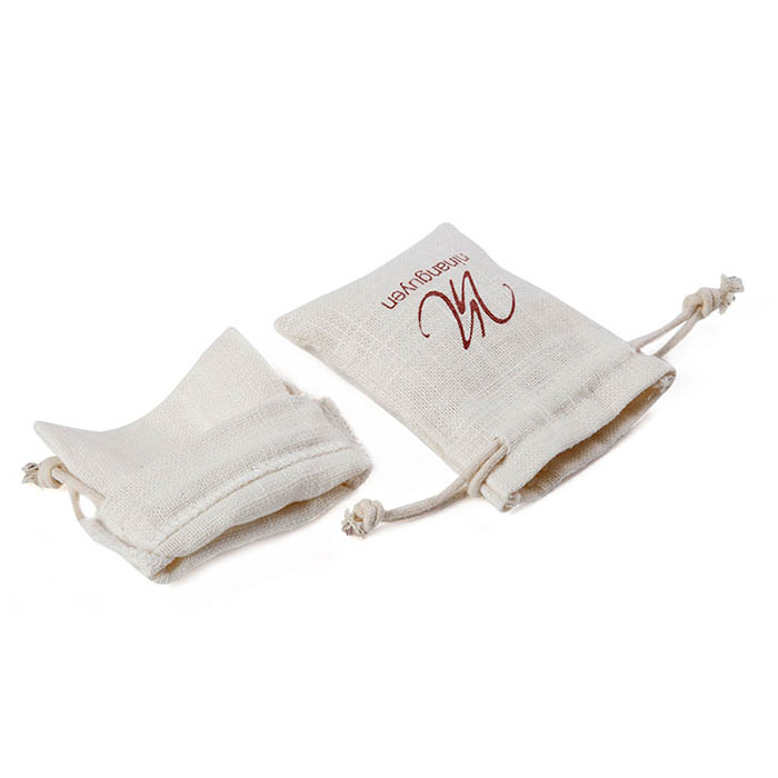 Luxury customized linen drawstring bag