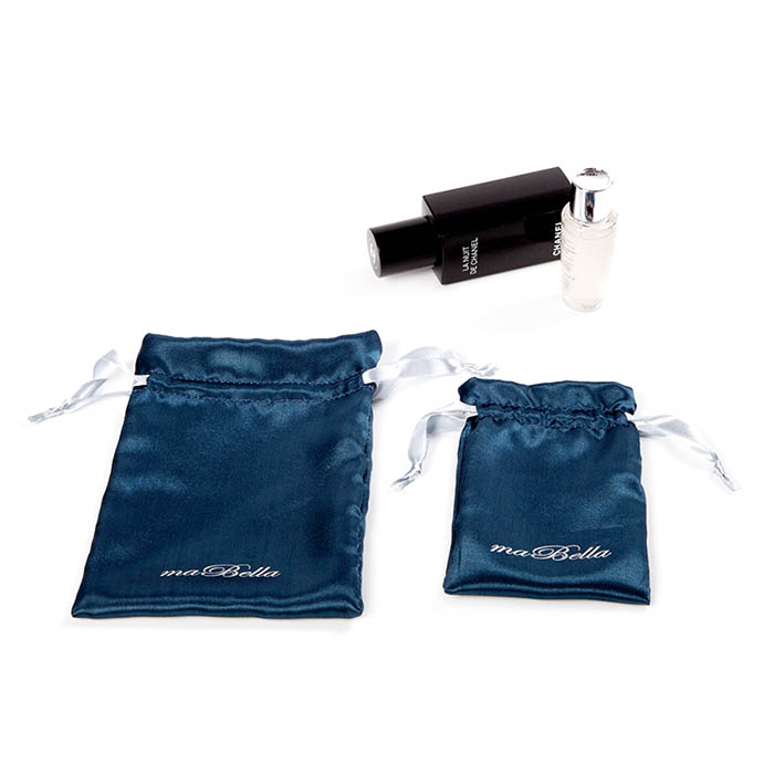 Portable custom satin cosmetic bag