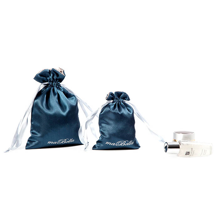Portable custom satin cosmetic bag