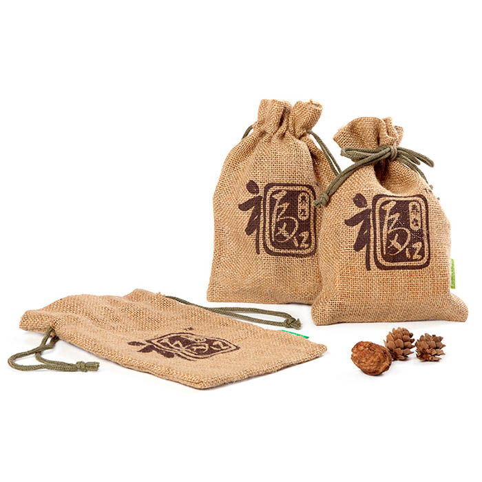 Natural storage custom linen bunches pocket bag