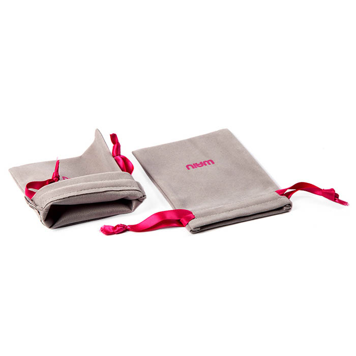Logo custom velvet drawstring pouch