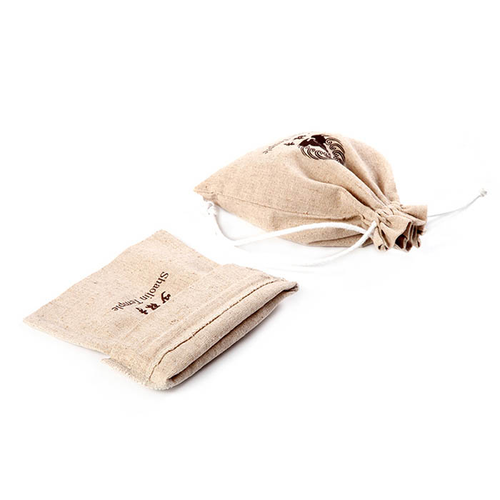 High quality customized linen drawstring bag