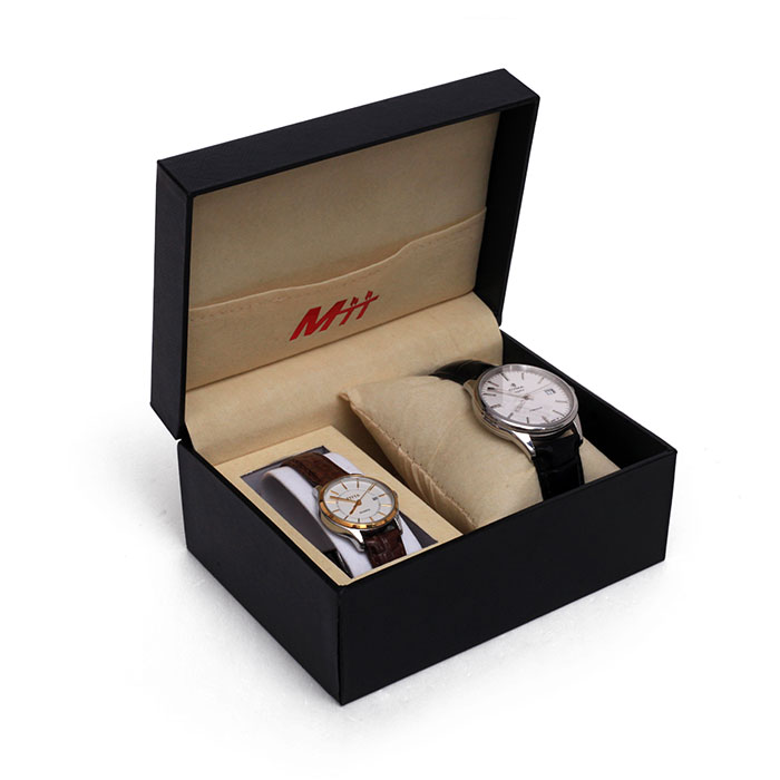 Custom high quality black watch box factory
