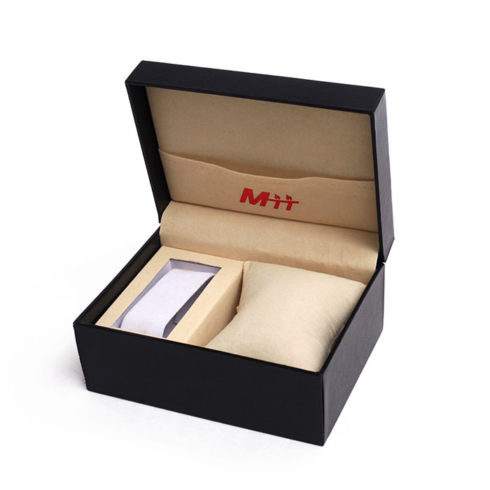 Custom high quality black watch box factory