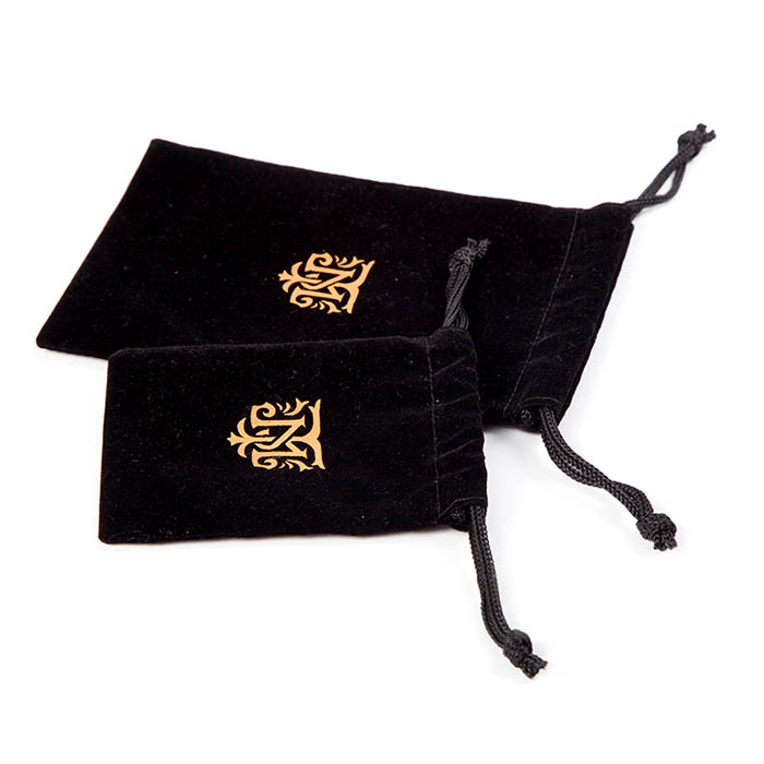 Black velvet drawstring bags, custom velvet jewelry bag factory