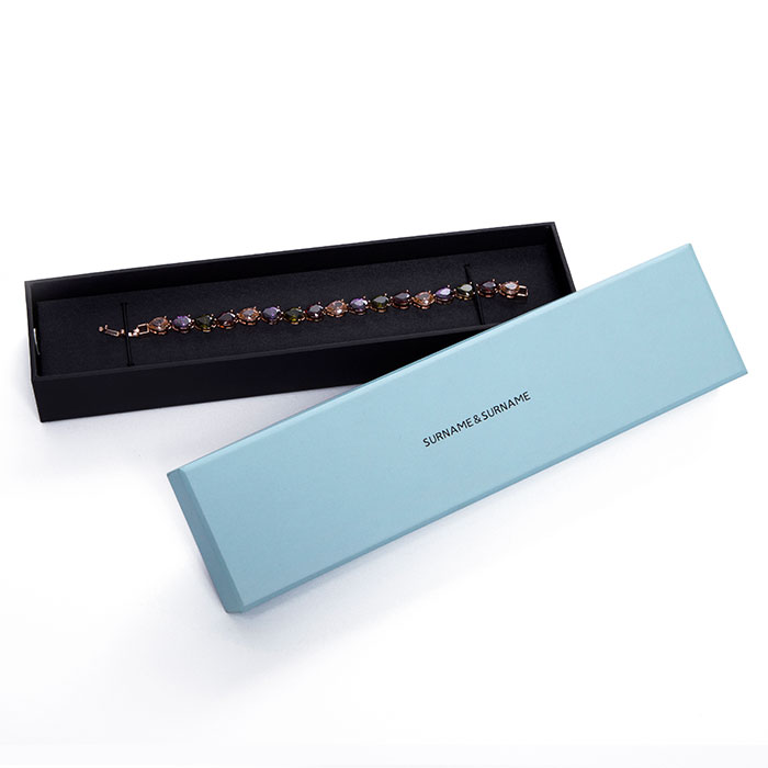 Exquisite custom wathet blue jewelry boxes
