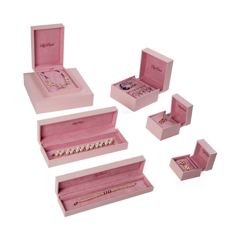 Customized luxury pink jewelry boxes set